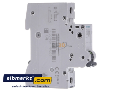 Ansicht links Siemens Indus.Sector 5SL41106 Leitungsschutzschalter 230V,10KA,1p.,B,10A 5SL4110-6