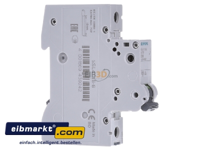 Ansicht links Siemens Indus.Sector 5SL4116-6 Leitungsschutzschalter 230V,10KA,1p.,B,16A 