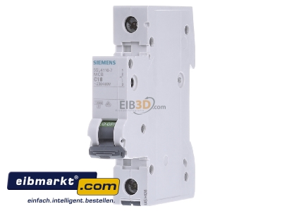 Frontansicht Siemens Indus.Sector 5SL4116-7 Leitungsschutzschalter 230V,10KA,1p.,C,16A 