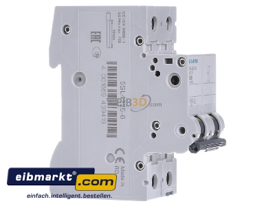 Ansicht links Siemens Indus.Sector 5SL4225-6 Leitungsschutzschalter 400V,10KA,2p.,B,25A 