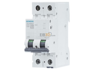 Front view Siemens 5SL4240-8 Miniature circuit breaker 2-p D40A 
