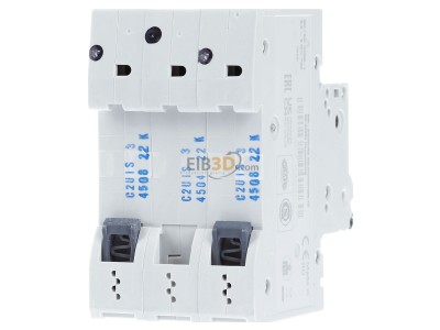 Ansicht hinten Siemens 5SL4302-7 Leitungsschutzschalter 400V,10KA,3p.,C,2A 