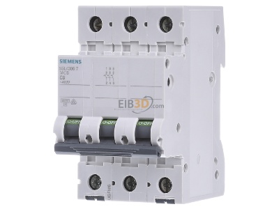 Frontansicht Siemens 5SL4306-7 Leitungsschutzschalter 400V,10KA,3p.,C,6A 