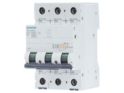 Frontansicht Siemens 5SL4308-6 Leitungsschutzschalter 400V,10KA,3p.,B,8A 