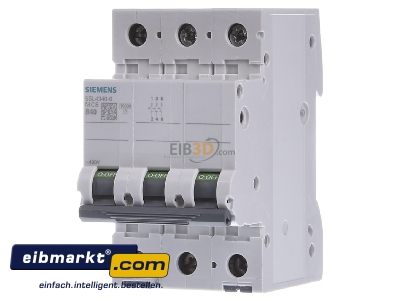 Frontansicht Siemens Indus.Sector 5SL4340-6 Leitungsschutzschalter 400V,10KA,3p.,B,40A 