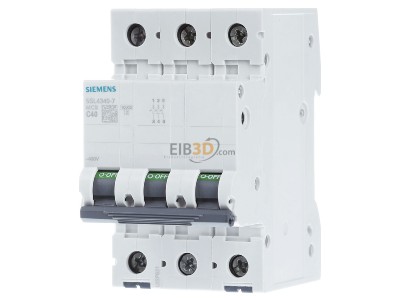 Frontansicht Siemens 5SL4340-7 Leitungsschutzschalter 400V,10KA,3p.,C,40A 