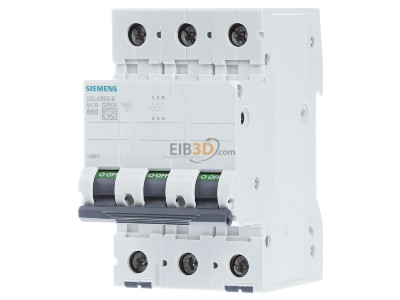 Frontansicht Siemens 5SL4350-6 Leitungsschutzschalter 400V,10KA,3p.,B,50A 