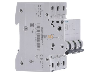 Ansicht links Siemens 5SL4350-7 Leitungsschutzschalter 400V,10KA,3p.,C,50A 