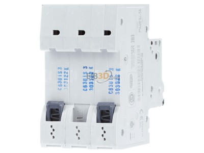 Ansicht hinten Siemens 5SL4363-7 Leitungsschutzschalter 400V,10KA,3p.,C,63A 