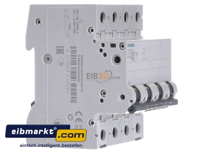 Ansicht links Siemens Indus.Sector 5SL46166 Leitungsschutzschalter 400V,10KA,3+N,16A 5SL4616-6