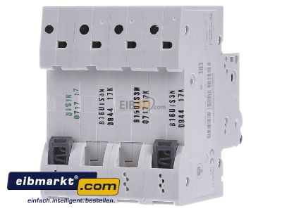 Ansicht hinten Siemens Indus.Sector 5SL46166 Leitungsschutzschalter 400V,10KA,3+N,16A 5SL4616-6