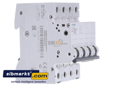 Ansicht links Siemens Indus.Sector 5SL46406 Leitungsschutzschalter 400V,10KA,3+N,40A 5SL4640-6