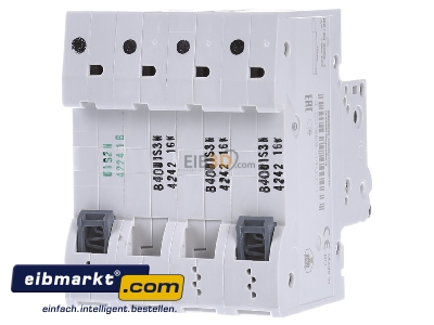 Ansicht hinten Siemens Indus.Sector 5SL46406 Leitungsschutzschalter 400V,10KA,3+N,40A 5SL4640-6