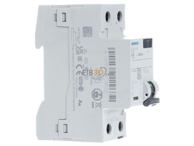 Ansicht links Siemens 5SV3312-6 FI-Schutzschalter 25A,1+N,30mA,230V 