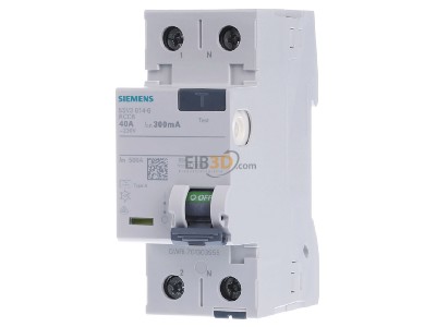 Frontansicht Siemens 5SV3614-6 FI-Schutzschalter 40A,1+N,300mA,230V 