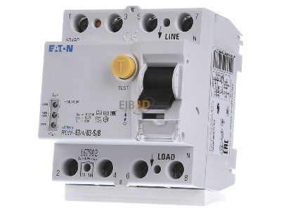 Front view Eaton (Moeller) 167902 Residual current breaker 4-p 63/0,3A
