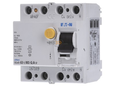 Front view Eaton FRCMM63/4/003-G/A-NA Residual current breaker 4-p 63/0,03A 
