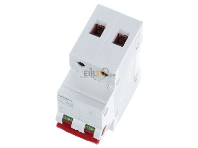 Ansicht oben vorne Siemens 5TL1263-1 Ausschalter 63A,2pol.,rot 