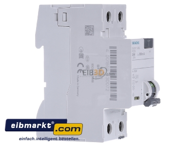 View on the left Siemens Indus.Sector 5SV3612-6KL Residual current breaker 2-p 25/0,3A 
