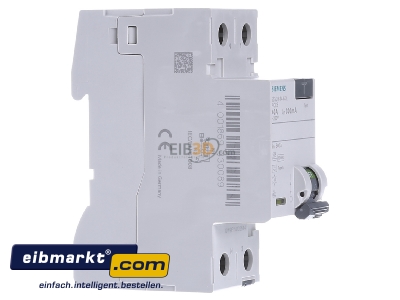 Ansicht links Siemens Indus.Sector 5SV3614-6KL FI-Schutzschalter 40A 1+N-pol. 300mA 