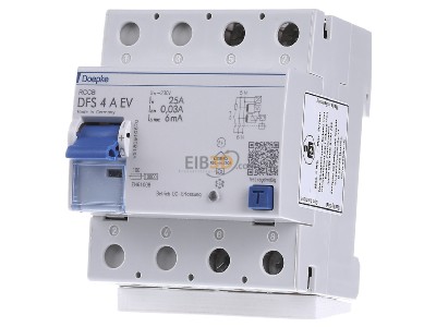 Front view Doepke DFS4 025-2/0,03-EV Residual current breaker 2-p 25/0,03A 
