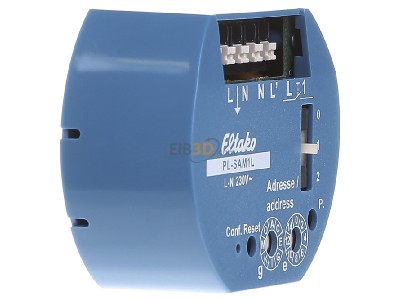 Ansicht links Eltako PL-SAM1L Dezentraler Aktor mit Sensoreingang 