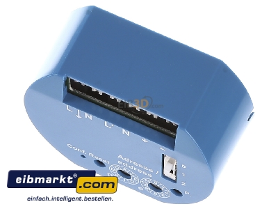 Ansicht oben vorne Eltako PL-AMD10V Dezentraler-Dimm-Aktor 1-10V 