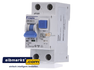 Frontansicht Doepke 09 932 101 FI/LS-Kombination/RCBO DRCBO3 B06/0,03/1N-A