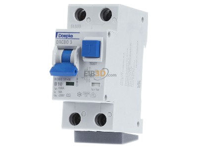 Frontansicht Doepke DRCBO3 B10/0,03/1N-A FI/LS-Kombination/RCBO 