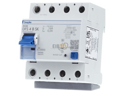 Front view Doepke DFS4 016-4/0,50-B SK Residual current breaker 4-p 

