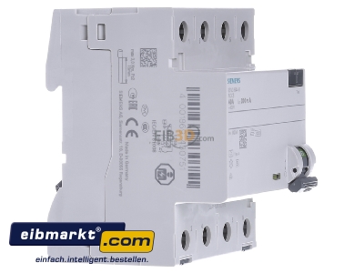 Ansicht links Siemens Indus.Sector 5SV36448 FI-Schutzschalter 40A 3+N-pol. 300mA 5SV3644-8