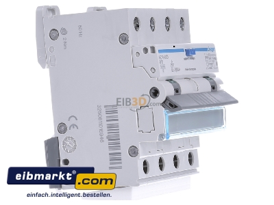 View on the left Hager ADX410D Earth leakage circuit breaker B10/0,03A
