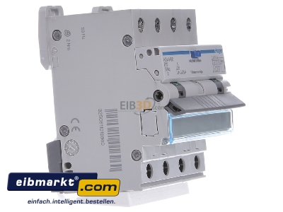 View on the left Hager ADX416D Earth leakage circuit breaker B16/0,03A
