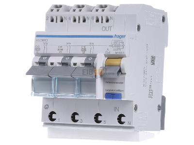 Front view Hager ADZ366D Earth leakage circuit breaker C16/0,03A 
