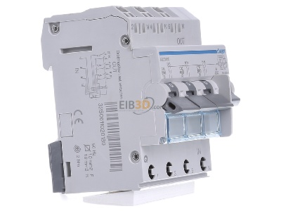 View on the left Hager ADZ366D Earth leakage circuit breaker C16/0,03A 
