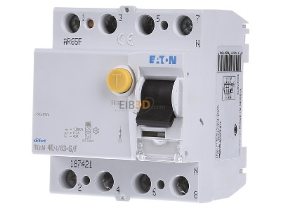 Front view Eaton FRCMM-40/4/03-G/F Residual current breaker 4-p 40/0,3A 
