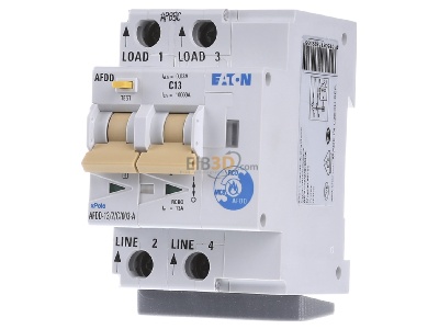 Front view Eaton AFDD-13/2/C/003-A Miniature circuit breaker 2-p C13A 
