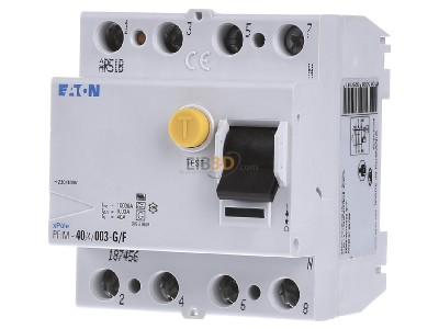 Front view Eaton PFIM-40/4/003-G/F Residual current breaker 4-p 40/0,03A 
