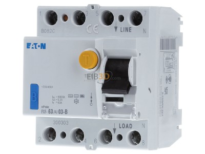 Front view Eaton PXF-63/4/03-B Residual current breaker 4-p 
