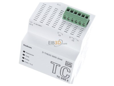 Ansicht oben vorne Theben TC649E Zeitschaltuhr digital LAN, Astro 4TE 