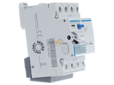 View on the left Hager CDB663E Residual current breaker 4-p 
