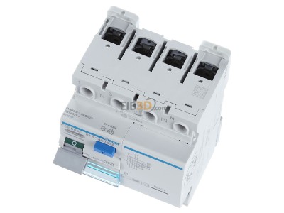 View up front Hager CDB663E Residual current breaker 4-p 
