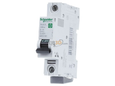 Front view Schneider Electric M9F21101 Miniature circuit breaker 1-p B1A 
