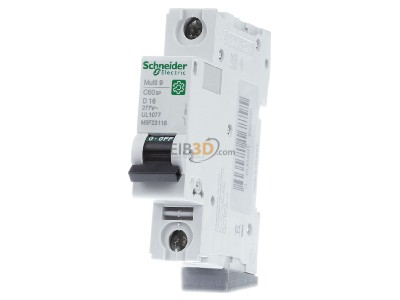 Front view Schneider Electric M9F23116 Miniature circuit breaker 1-p D16A 
