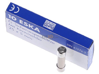 Ansicht oben vorne Eska 528.024 G-Sicherungseinsatz 5x25mm M 5A m.Kennmelder 