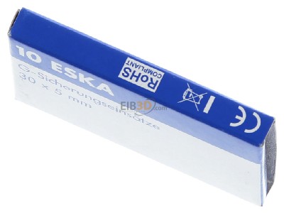 Ansicht oben vorne Eska 530.227 G-Sicherungseinsatz M 10A 5x30mm 