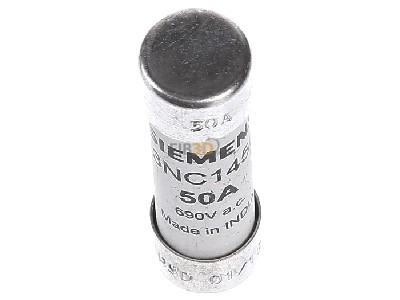 View up front Siemens 3NC1450 Cylindrical fuse 14x51 mm 50A 
