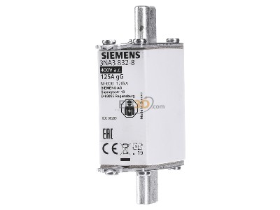 Frontansicht Siemens 3NA3832-8 NH-Sicherungseinsatz Gr.000,125A,500VAC 