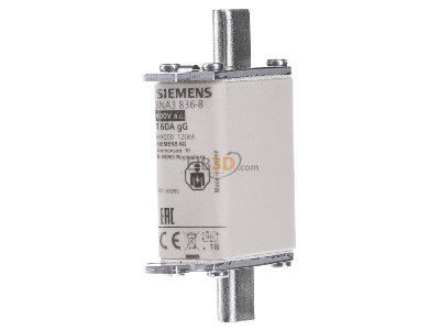 Frontansicht Siemens 3NA3836-8 NH-Sicherungseinsatz Gr.000,160A,400VAC 