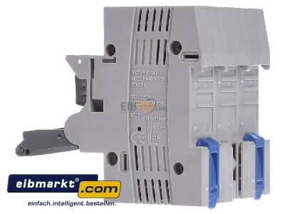 View on the right Mersen 05863.063000 Neozed switch disconnector 3xD02 63A
